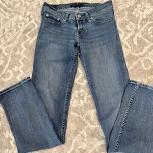 Levi's too superlow 524,  med wash, sz 3
